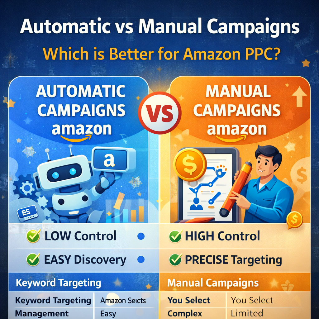 Automatic vs Manual Campaigns: Which is Better for Amazon PPC? (2026 Guide)