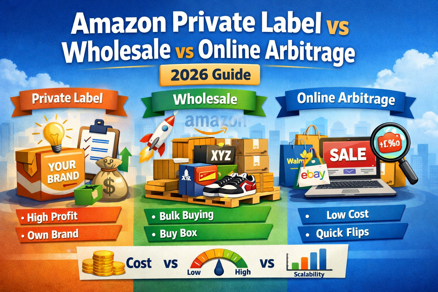 Amazon Private Label vs Wholesale vs Online Arbitrage: Complete 2026 Guide