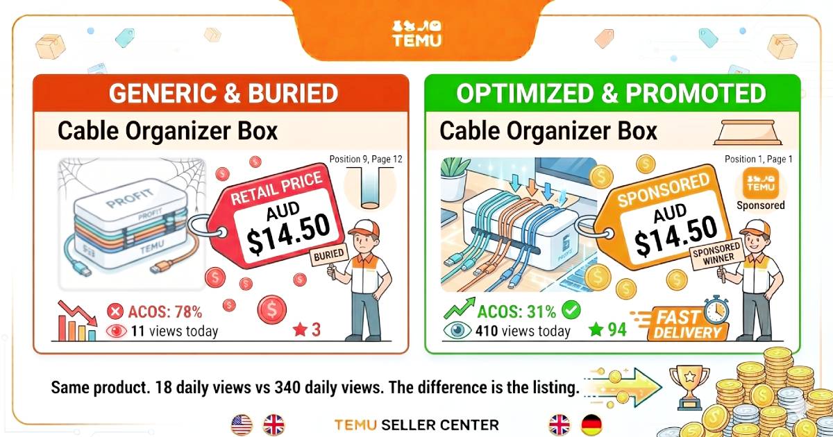 Temu Product Listing Optimization Tutorial 2026: Before & After Examples That Boost Visibility & Sales (USA, UK, Germany & Australia)
