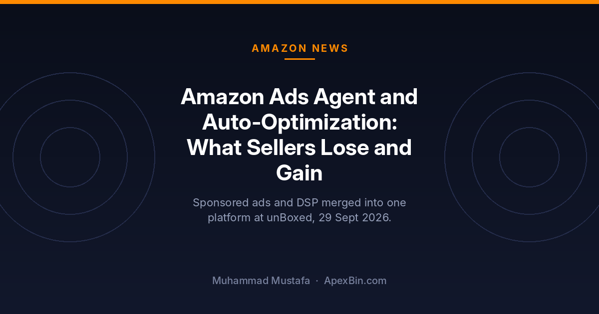 Amazon Ads Agent and Auto-Optimization: What Sellers Lose and Gain