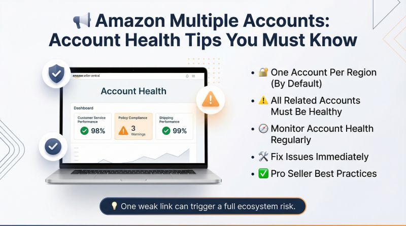 𝗔𝗺𝗮𝘇𝗼𝗻 𝗠𝘂𝗹𝘁𝗶𝗽𝗹𝗲 𝗔𝗰𝗰𝗼𝘂𝗻𝘁𝘀: 𝗔𝗰𝗰𝗼𝘂𝗻𝘁 𝗛𝗲𝗮𝗹𝘁𝗵 𝗧𝗶𝗽𝘀 𝗬𝗼𝘂 𝗠𝘂𝘀𝘁 𝗞𝗻𝗼𝘄