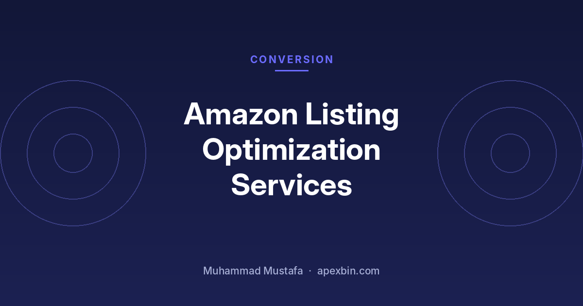 Amazon Listing Optimization Services