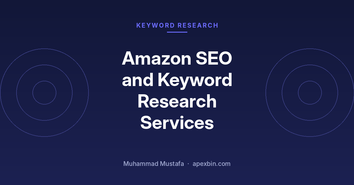 Amazon SEO and Keyword Research Services